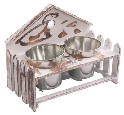 Image de Support pour pot de fleurs en épicéa, 34 x 18 x 26 cm (lot de 3)