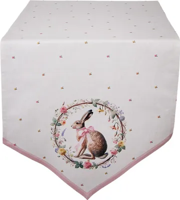 Produktbild von Clayre & Eef Tischläufer 50x160 cm Beige Baumwolle