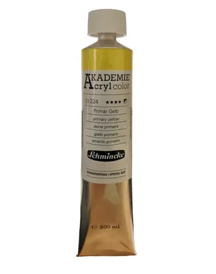 Produktbild von Schmincke Akademie Acrylcolor 200 ml Primär Gelb (224), lichtecht
