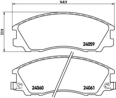 Produktbild von Brembo Bremsbelagsatz, Scheibenbremse Vorderachse P 30 017