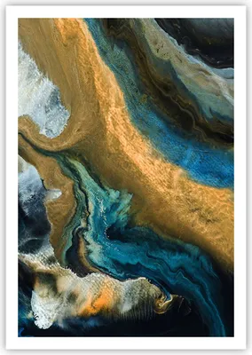 Produktbild von Poster - Poster ohne Rahmen - Abstraktion verschüttet Gold - 70x100 cm - Wand Bild - Wanddeko - Wandbilder - Kunstposter - Wandposter - Bilder - Kunstdruck - Wanddekoration - P2XPA70x100-4431