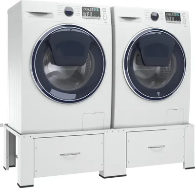 Produktbild von vidaXL Doppel-Untergestell für Waschmaschine und Trockner Weiß