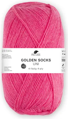 Produktbild von Pro Lana GOLDEN SOCKS 100 g uni 4-fach Sockenwolle 420 m Farbe 422 - pink