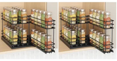 Immagine prodotto di Set da 3 organizer estraibili per spezie, colore nero