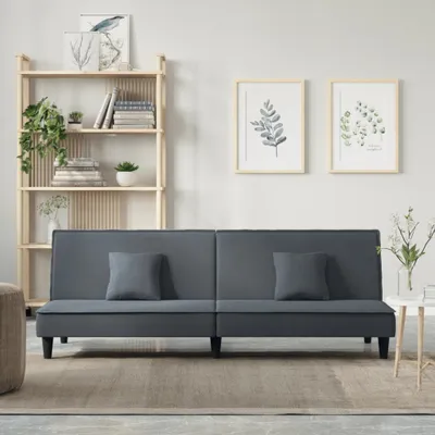Produktbild von Schlafsofa Dunkelgrau Samt , Schlafsofas Design 2024