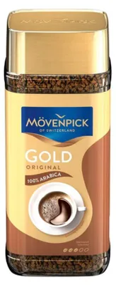 Zdjęcie produktu dla Mövenpick Gold Rozpuszczalna Kawa Natychmiastowa Palona Arabika 100g
