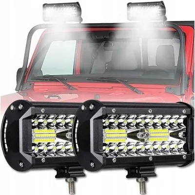 Produktbild von 2x LED Arbeitsscheinwerfer 120W 10–24V IP68 Offroad Zusatzscheinwerfer 6000K für Auto Quad SUV LKW
