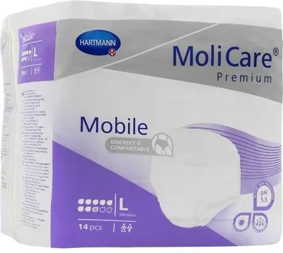 Produktbild von HARTMANN Molicare Premium Mobile 8 Tropfen Gr. L 1 Beutel à 14 Stück