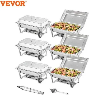 Immagine prodotto di Set di 6 contenitori termici, scaldavivande da buffet, vassoio da portata, caldo/freddo