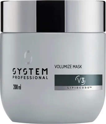 Produktbild von System Professional Volumize, Frauen, beschädigtes Haar, 200 ml, Schutz, Verstärkung, Volumengebend, Topf, Aqua/Water/Eau, Stearyl Alcohol, Cetyl Alcohol, Stearamidopropyl Dimethylamine, PVP,...