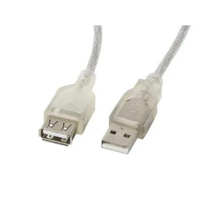 Zdjęcie produktu dla Przeduacz USB 2.0 Lanberg AM-AF 1,8m Ferryt transparenty