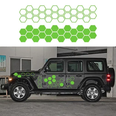 Immagine prodotto di Adesivi per auto, vinile, listelli decorativi, confezione da 48 pezzi, colore verde