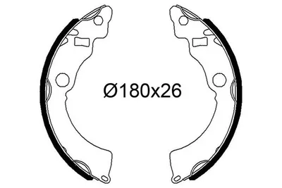 Produktbild von VALEO Bremsbackensatz Trommelbremse Hinten für SUZUKI SWIFT II Schrägheck (EA, MA) 180mm 564264