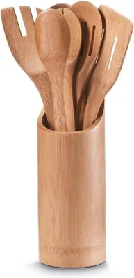 Obrázek produktu pro Bambusový organizér do kuchyně, 7dílný, hnědý, 9 x 33 cm