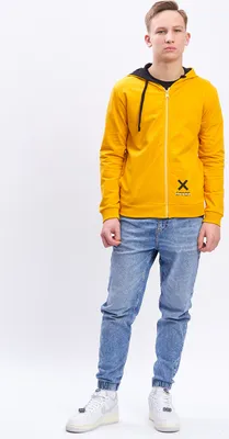 Immagine prodotto di Felpa con cappuccio da bambino, marca Superior, colore giallo, taglia 146