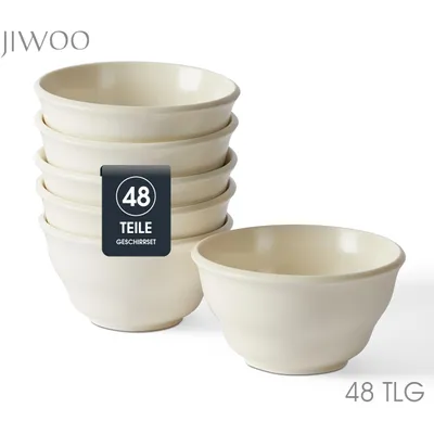Produktbild von Schale set 48er Ø11,7cm Keramik Schalen Reisschalen Frühstücksschale Snackschale Bowl für 48 Personen Matt-Glasur Mikrowellen- und Spülmaschinengest