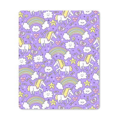 Produktbild von MuchoWow® Mauspad Mousepad Einhorn - Muster - Regenbogen - Kind 19x23 cm - Mousepads - Maus Mat - Pad - Mausunterlage - Mauspads - Spielen