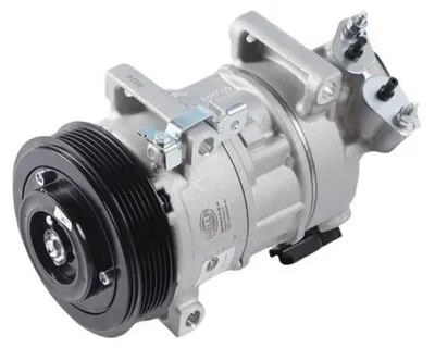 Imagen del producto de HELLA 8FK 366 201-131 5SEL12C. Compresor de aire acondicionado. Aceite PAG 46. Refrigerante YF R134a R1234yf. Compatible con: PEUGEOT 308 SW I (4E, 4H), 5008 (0U, 0E), PARTNER Tepee
