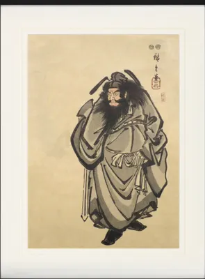 Zdjęcie produktu dla Utagawa Hiroshige Oprawiony obraz z passe-partout - Shoki The Demon Hunter, 1847 - 1852 (80 x 60 cm)