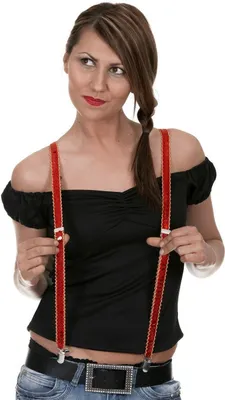 Produktbild von W55802-08 rot Pailletten Hosenträger Paillettenhosenträger