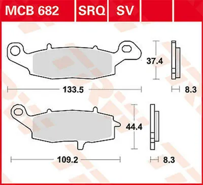 Produktbild von TRW Bremsbelagsatz MCB682SV SV650 WCX1 VN900 Classic VN900B