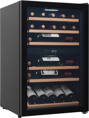 Produktbild von CAVIN Polar Collection 51 - Weinkühlschrank | 37 Flaschen | 2 Temperaturzonen 4-22°C | Holzregalböden | Kompressor | Glastür mit UV-Schutz | schwarzer Weinkühlschrank mit zwei Zonen