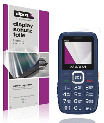 Produktbild von 4x Schutzfolie für Maxvi B202 klar Displayschutzfolie Folie Display Schutz dipos