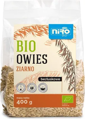 OWIES ZIARNO BEZŁUSKOWE BIO 400 g - NIRO