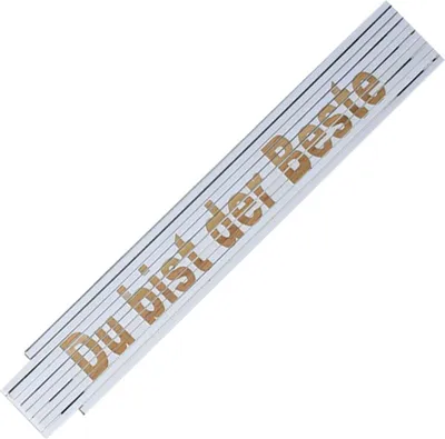 Produktbild von Zollstock Meterstab Laser Gravur Spruch Vatertag Opa Geburtstag Du bist der Beste