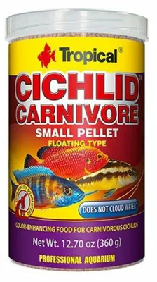 Produktbild von Cichlidenfutter Pellets 1 l Tropical Carnivore Fischfutter 1er Pack Futter für