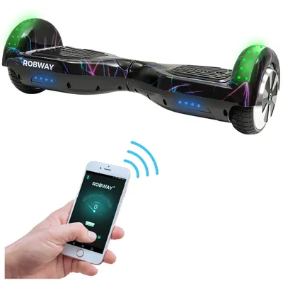 Produktbild von ROBWAY W1 Hoverboard | Elektroroller 700 Watt - 6,5 Zoll - 15 km/h - Bluetooth - LEDs - Soundeffekt - Smart Elektro Scooter - Jugendliche & Erwachsene