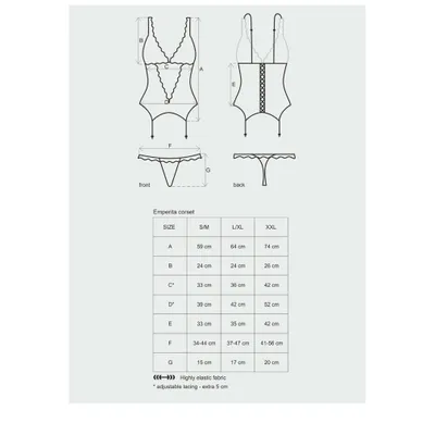 Immagine prodotto di OB Emperita chemise & perizoma berry S/M