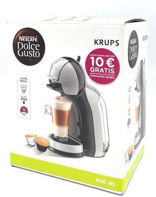 Obrázok produktu pre Espresso stroj Krups KP123B10 NDG MINI ME, 1500 W, 15 bar, 0,8 l, prevádzka s kapsulami NESCAFÉ® Dolce Gusto®, funkcia XL, ECO, sivá