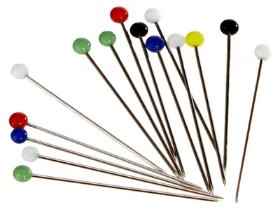 Produktbild von Glaskopfnadeln, 0,60 x 30mm, bunt, 100g