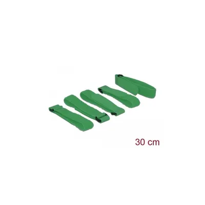 Productafbeelding van DELOCK Klittenband kabelbinders - 30 cm - groen (verpakking met 5 stuks)
