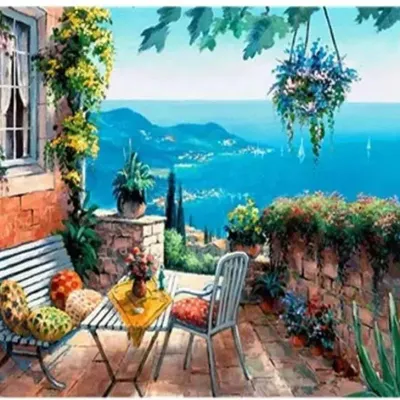 Obrázok produktu pre súprava na maľovanie podľa čísel s dreveným rámom 50x40 cm