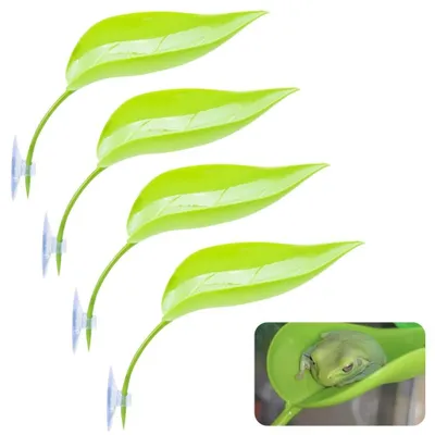 Image de Lot de 4 feuilles artificielles pour la décoration de terrariums