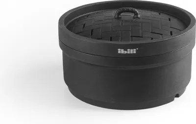 Image de Panier vapeur Ibili-Moka, en silicone, 18 x 10 cm, noir