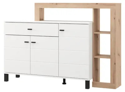 Produktbild von Piriap - Anrichte, 145x35x101h cm Weiß, 5 Regale