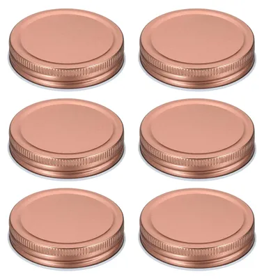 Mason Jar Deckel 70 mm, 6 Stück, Roségold, wiederverwendbar