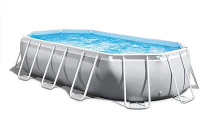 Produktbild von INTEX 26796GN - Prism Frame Oval Pool (503x274x122cm)