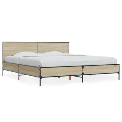 Obrázok produktu pre vidaXL Rám postele Sonoma dub 180x200 cm materiál na báze dreva a kovu