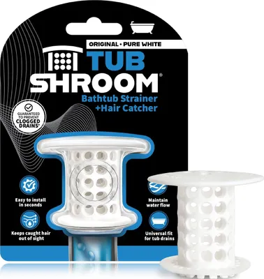 Produktbild von Tubshroom Der revolutionäre Abflussschutz für Wannen Waschbecken, Silikon, Weiß