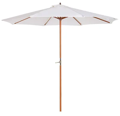 Immagine prodotto di Ombrellone da giardino doppio con struttura in legno | Colore: crema | Dimensioni: 270x270x250 cm