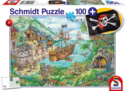 Immagine prodotto di Fantastic Puzzle - SCHMIDT SPIELE - In the Pirate Bay - 100 pieces - Multicolor and green