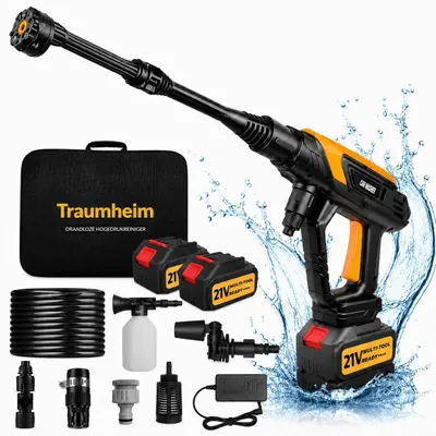 Produktbild von Hochdruckreiniger mit Verlängerungsstange 68Bar 240L/h 5m Wasserrohr 400W 4000mAh*2