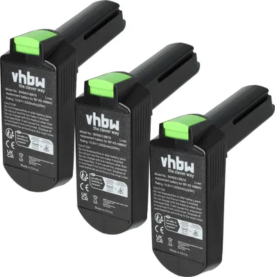 Produktbild von vhbw 3x Akku kompatibel mit Festool CXS 2.6 Li Set, CXS 2.6 Li Plus, TXS 2.6 Li Set, TXS 2.6 Li Plus, CXS Li Werkzeug (2000 mAh, Li-Ion, 10,8 V)