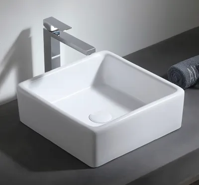 Produktbild von Waschtisch AW2213 aus Sanitärkeramik, 38x38x13,5 cm, ohne Überlauf