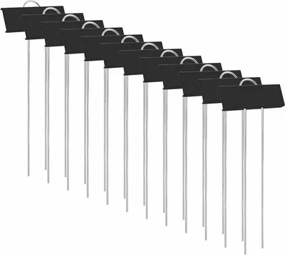 Produktbild von Pflanzenetikettierung, Baumschul-Pflanzenstecker, 12 Stück robuste Metall-Gartenetiketten, rostfreie Gemüsegartenetiketten, Markierungen für Blumen, Gemüse, Saatgut, Garten, Baumschule (Schwarz)