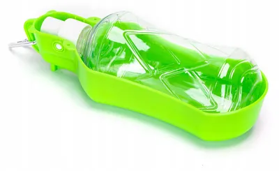 Image de Nobleza, gamelle de voyage pliable avec bouteille pour animaux de compagnie, 0,5L, vert